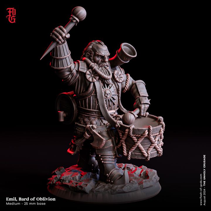 Emil, Bard of Oblivion (Dwarf Bard)